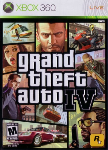 Grand theft auto iv xbox 360 front cover